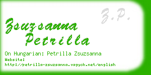 zsuzsanna petrilla business card